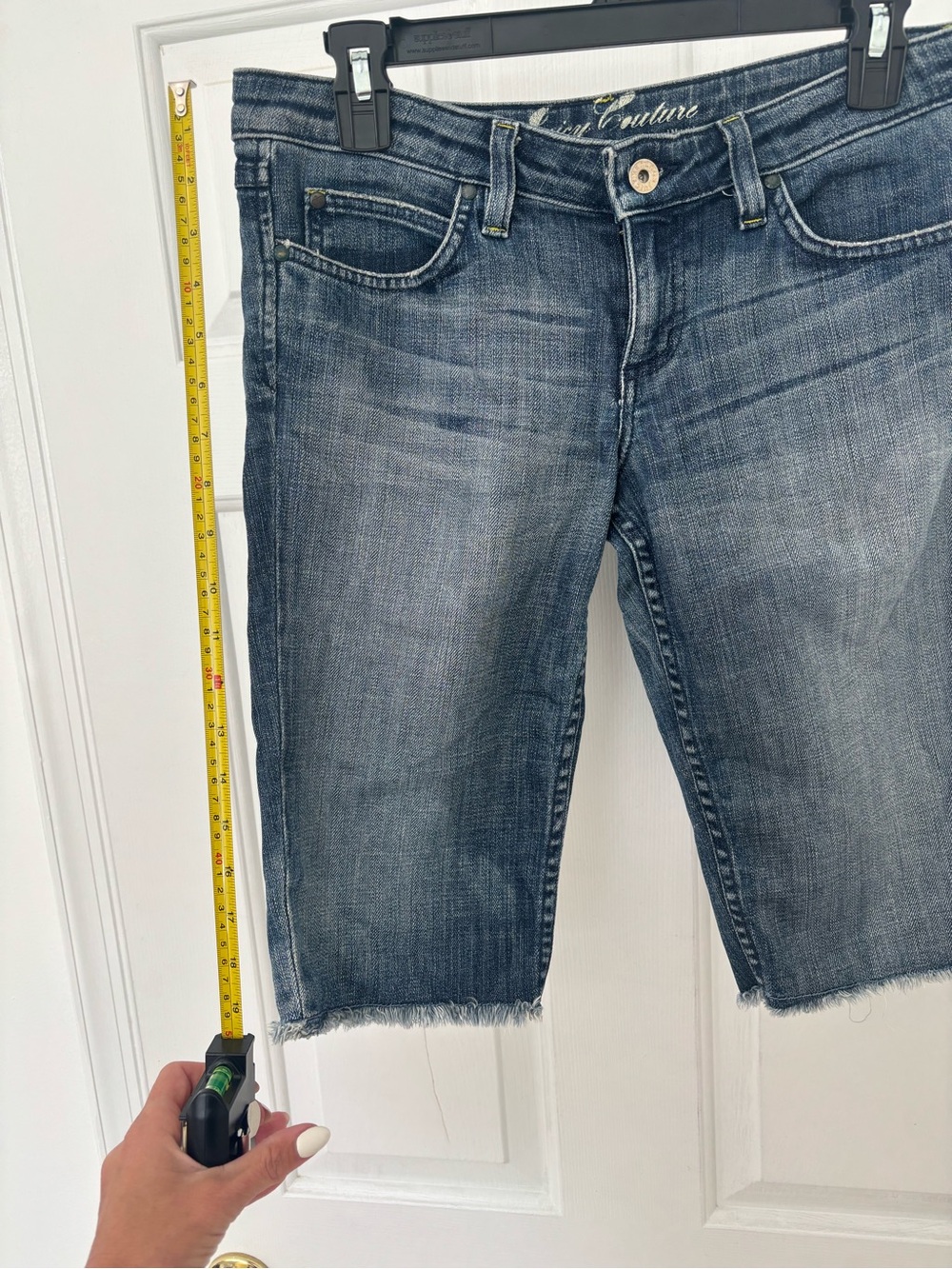 Juicy couture, medium Denim Bermuda shorts size 28 Y2K Farmer - Picture 4 of 5